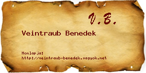Veintraub Benedek névjegykártya